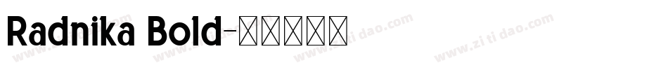 Radnika Bold字体转换
